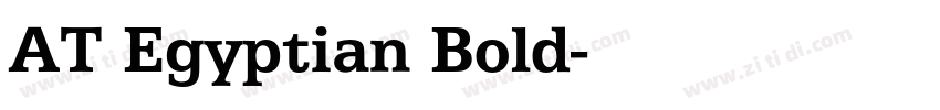 AT Egyptian Bold字体转换